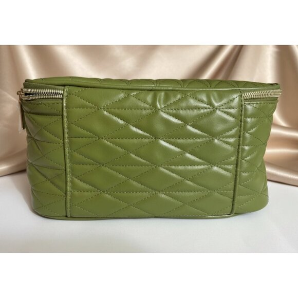 Rachel Zoe Olive Green Quilted Travel Set + Disney Tinker Bell Lip Oil Bundle - Picture 7 of 9